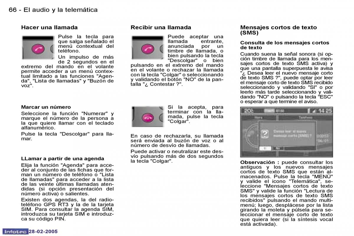 Peugeot 307 manual del propietario / page 71