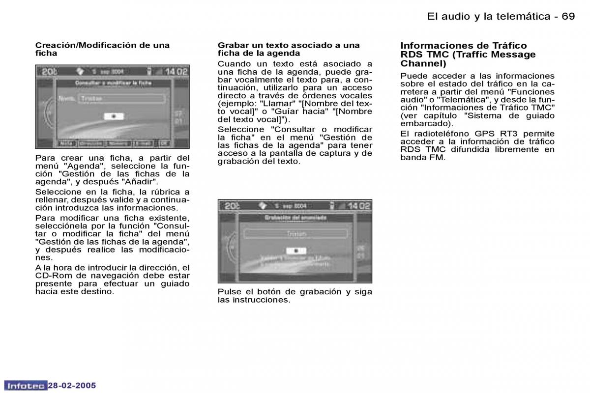 Peugeot 307 manual del propietario / page 74