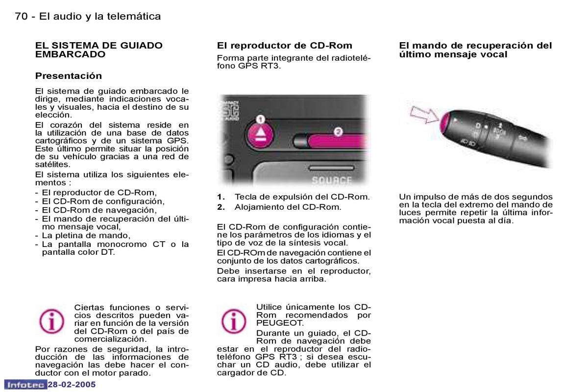 Peugeot 307 manual del propietario / page 75