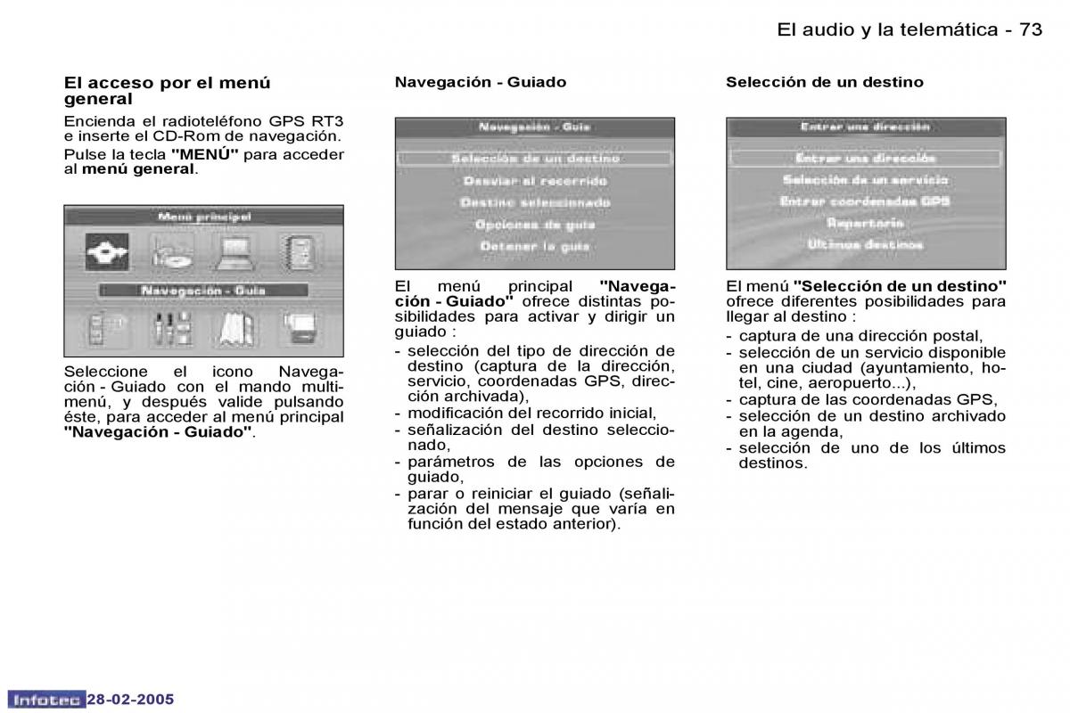 Peugeot 307 manual del propietario / page 78