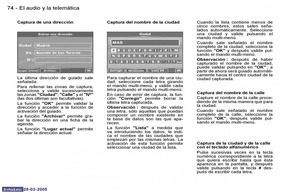 Peugeot 307 manual del propietario / page 79