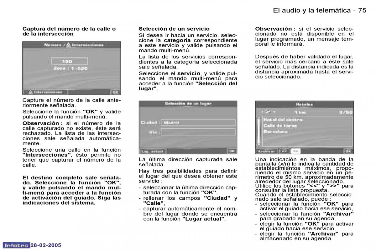 Peugeot 307 manual del propietario / page 80