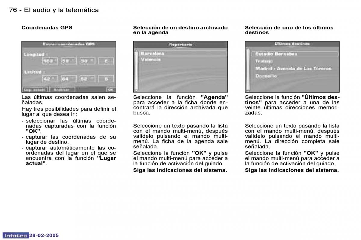 Peugeot 307 manual del propietario / page 81