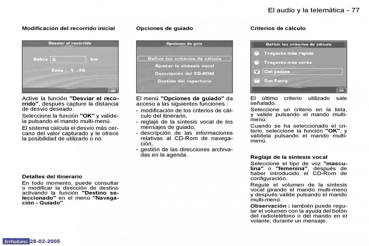 Peugeot 307 manual del propietario / page 82