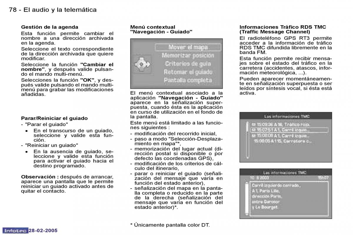 Peugeot 307 manual del propietario / page 83