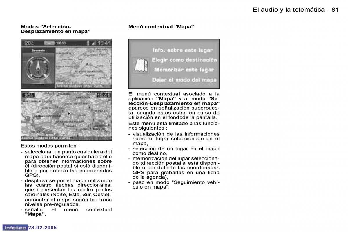 Peugeot 307 manual del propietario / page 86