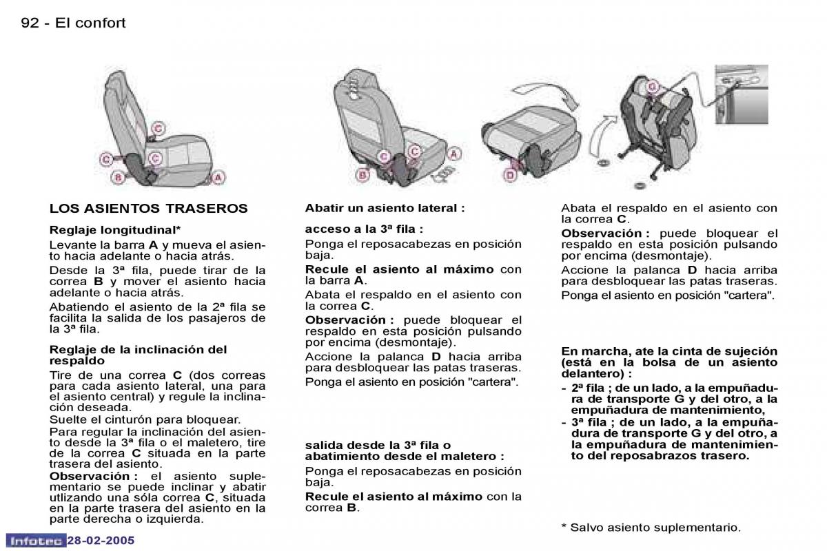 Peugeot 307 manual del propietario / page 97