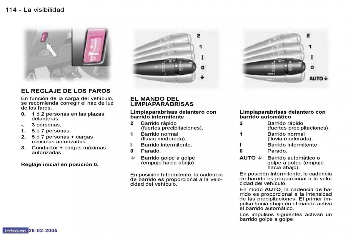 Peugeot 307 manual del propietario / page 126