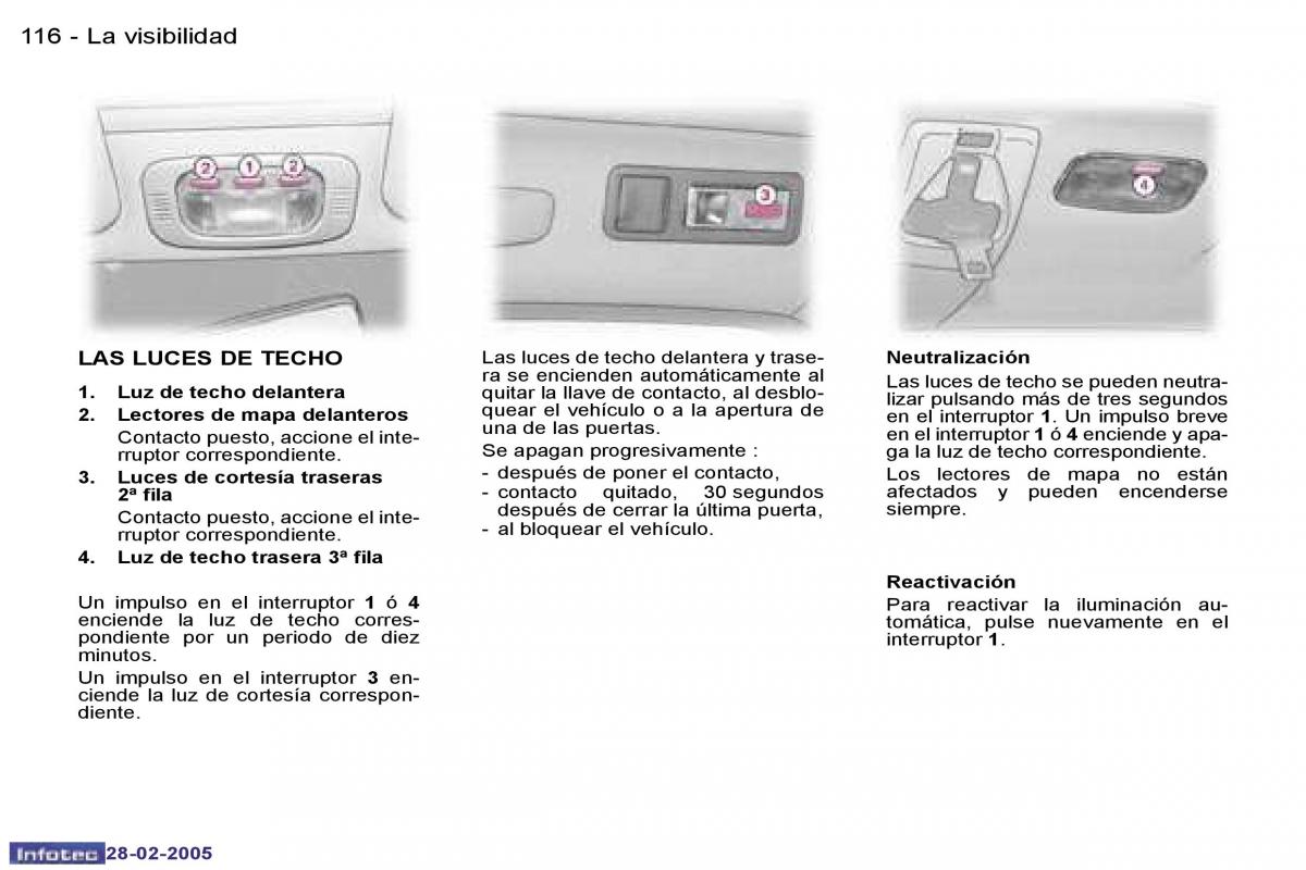 Peugeot 307 manual del propietario / page 130