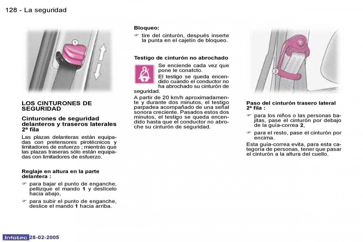 Peugeot 307 manual del propietario / page 143