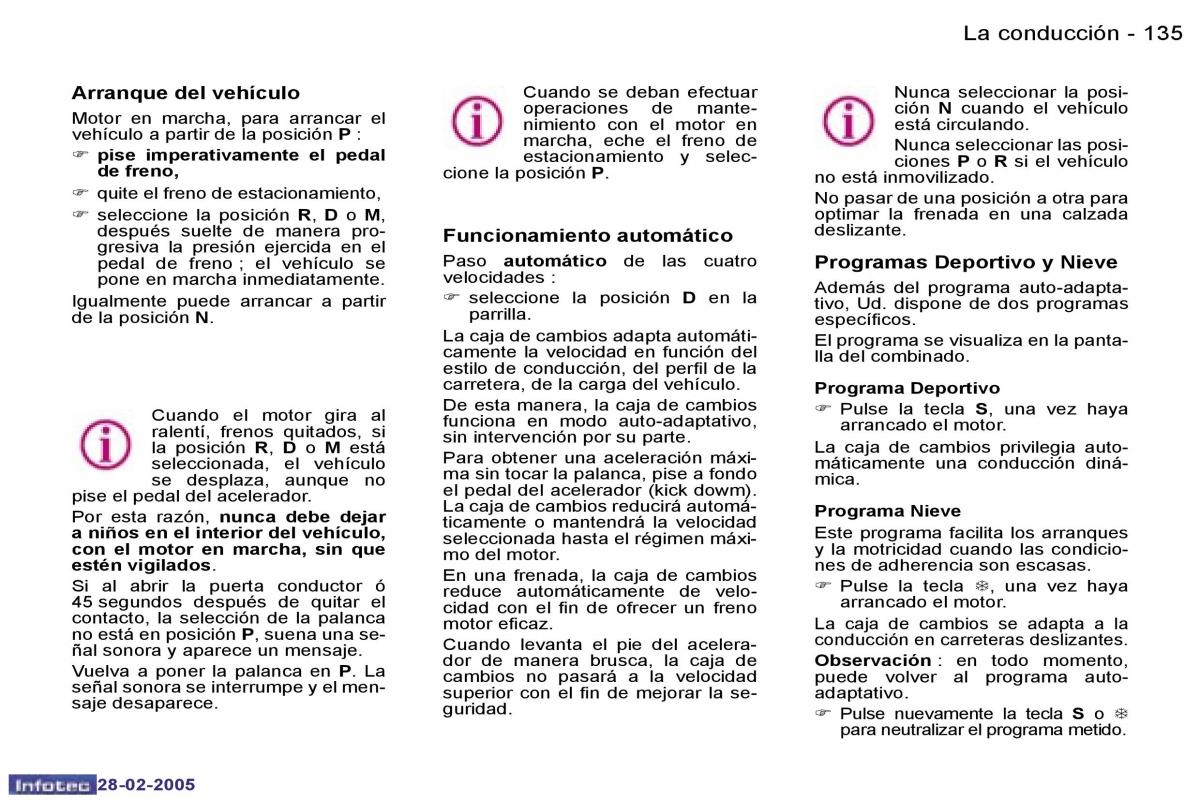 Peugeot 307 manual del propietario / page 153