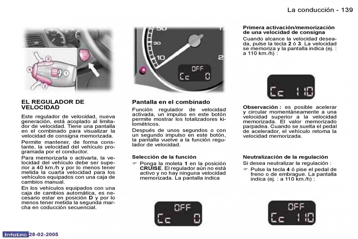 Peugeot 307 manual del propietario / page 157