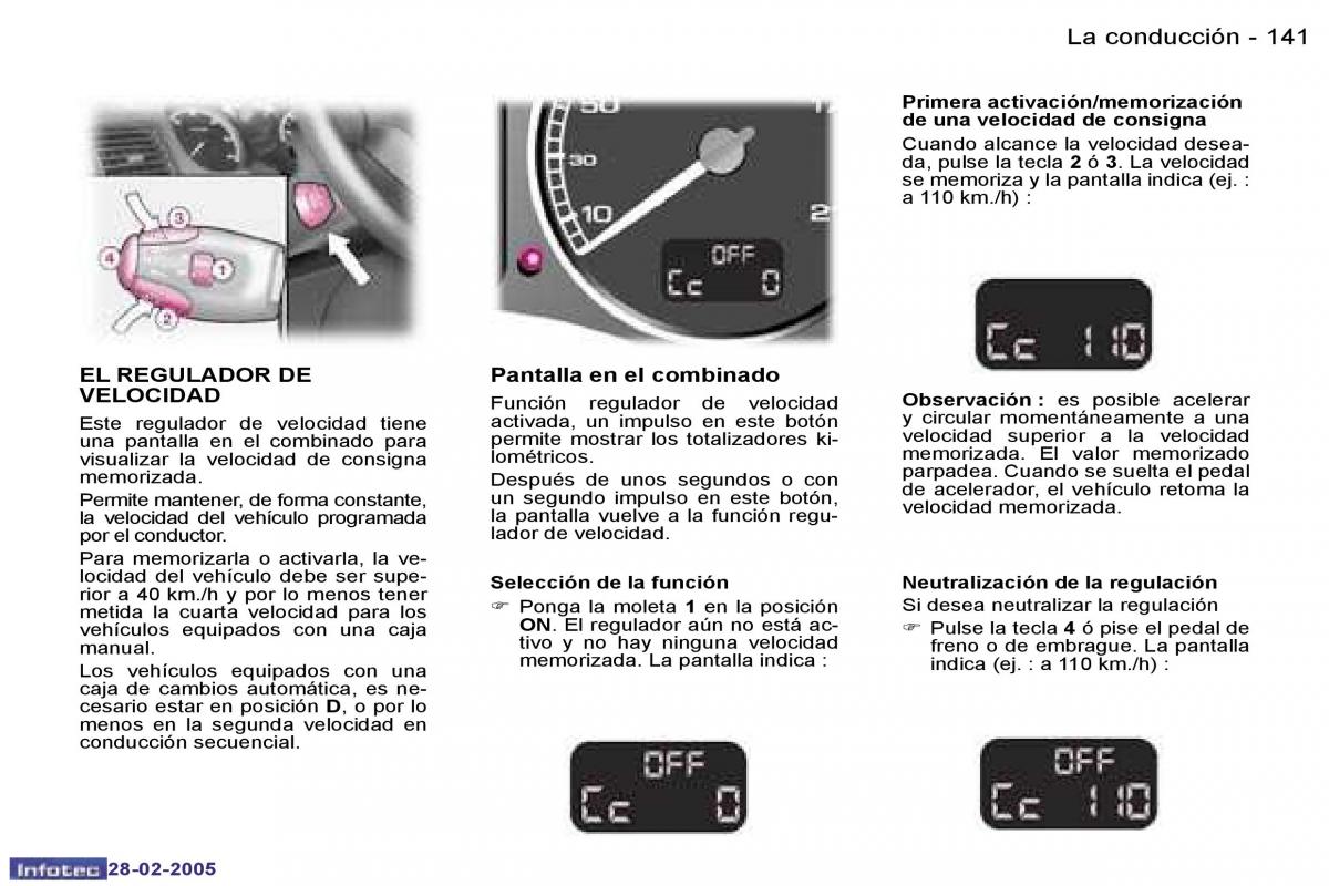 Peugeot 307 manual del propietario / page 159