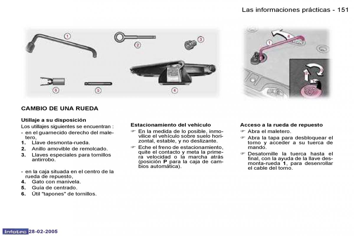 Peugeot 307 manual del propietario / page 169