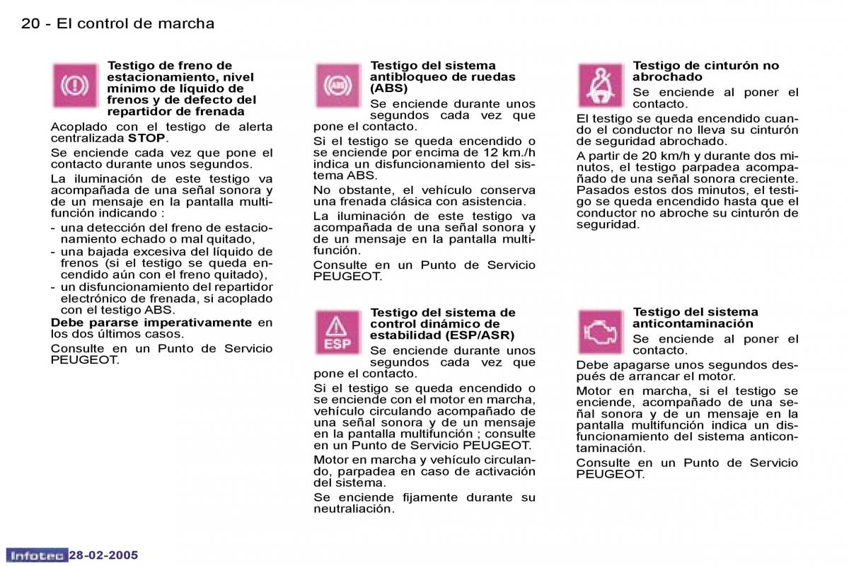 Peugeot 307 manual del propietario / page 17