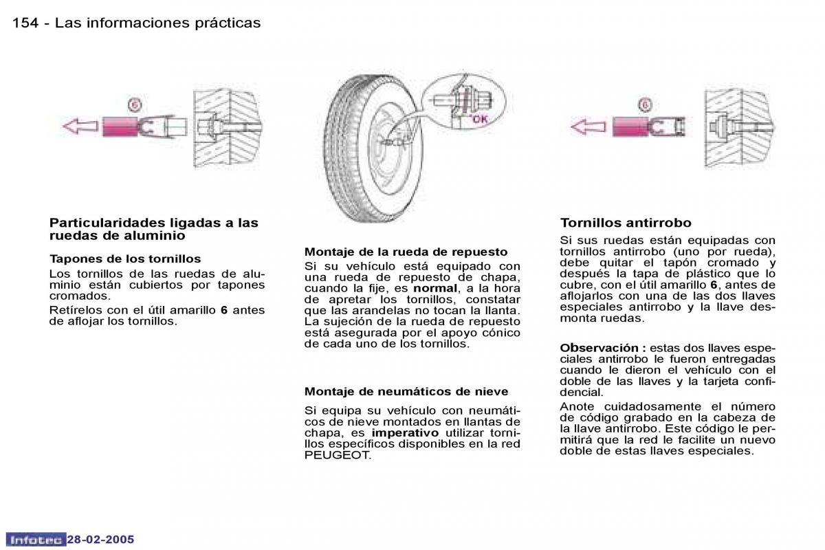 Peugeot 307 manual del propietario / page 172