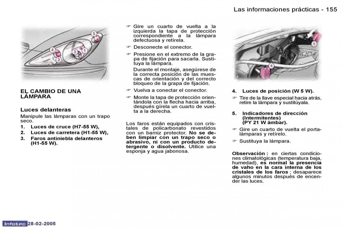 Peugeot 307 manual del propietario / page 173