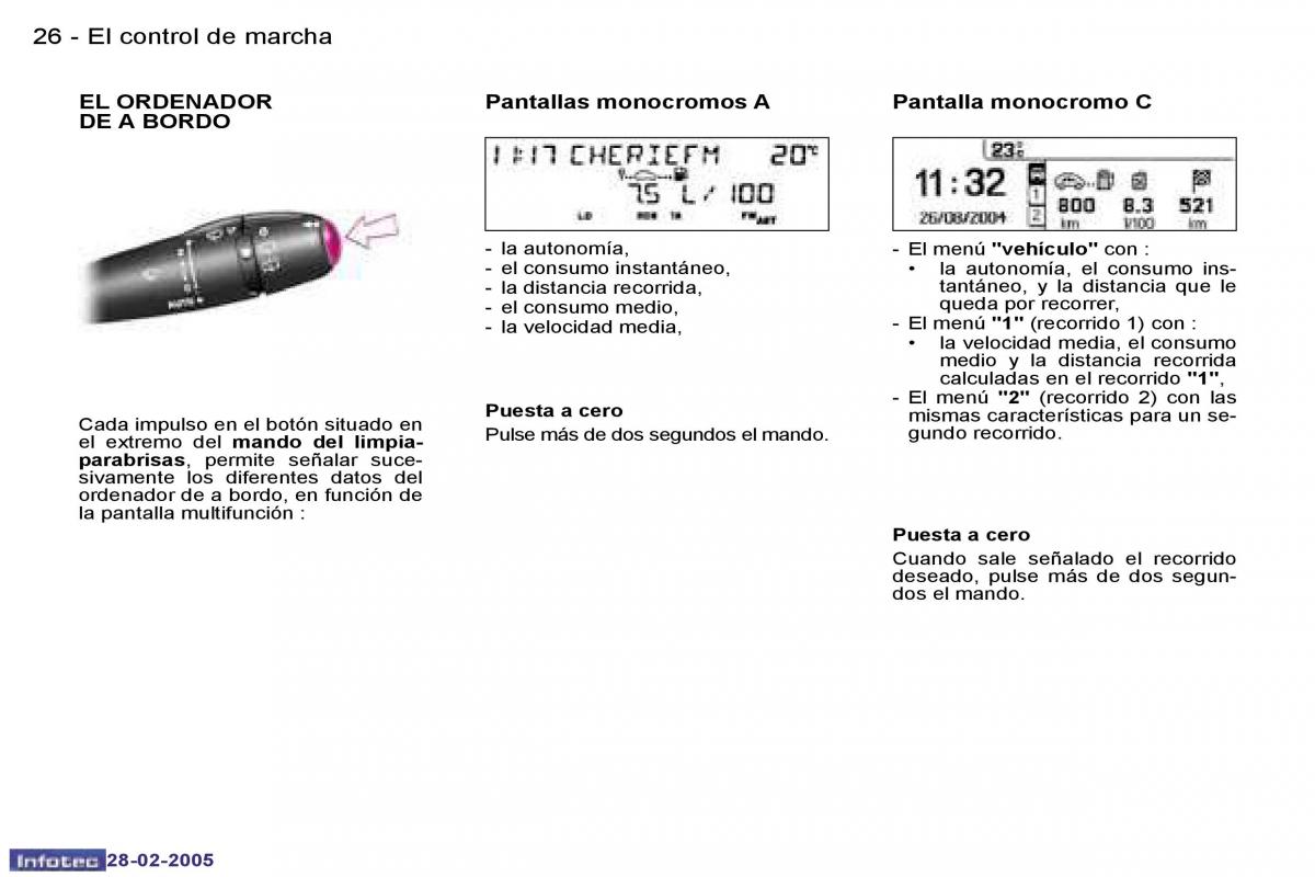 Peugeot 307 manual del propietario / page 28