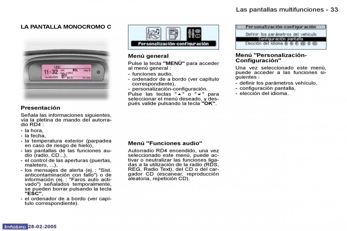 Peugeot 307 manual del propietario / page 35