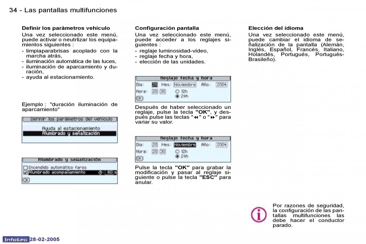 Peugeot 307 manual del propietario / page 36