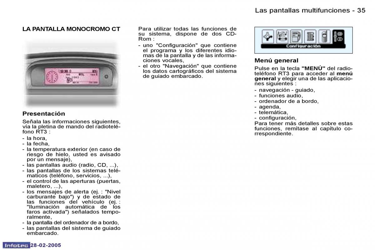 Peugeot 307 manual del propietario / page 37