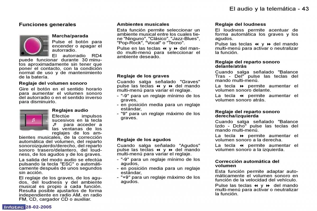 Peugeot 307 manual del propietario / page 46