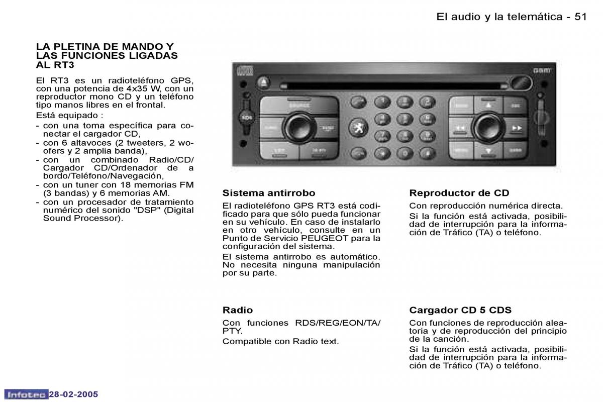 Peugeot 307 manual del propietario / page 54