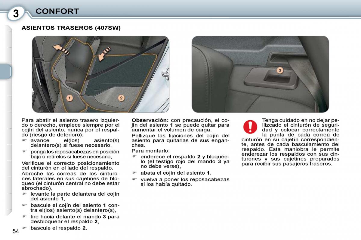 manual  Peugeot 407 manual del propietario / page 56