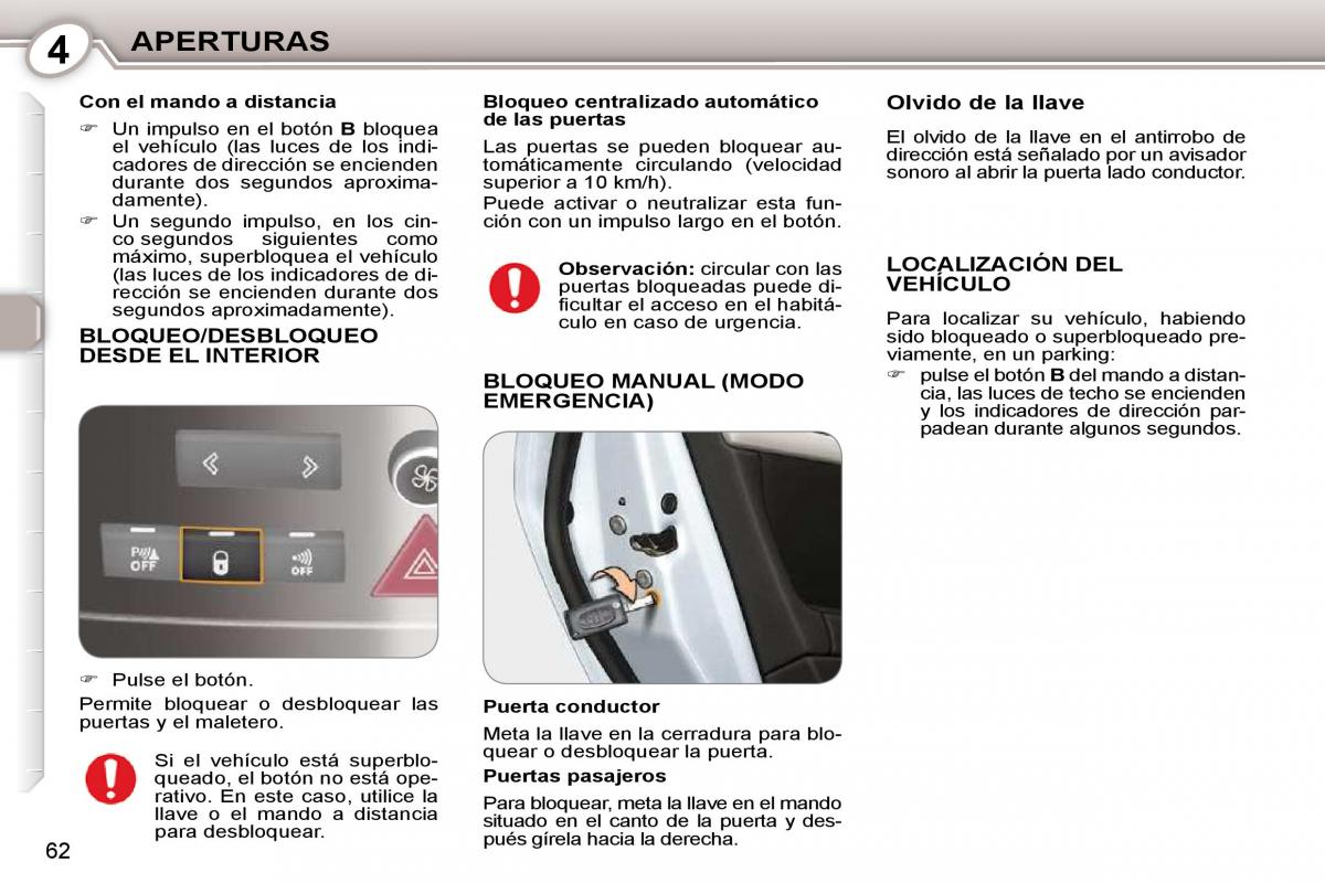 manual  Peugeot 407 manual del propietario / page 64