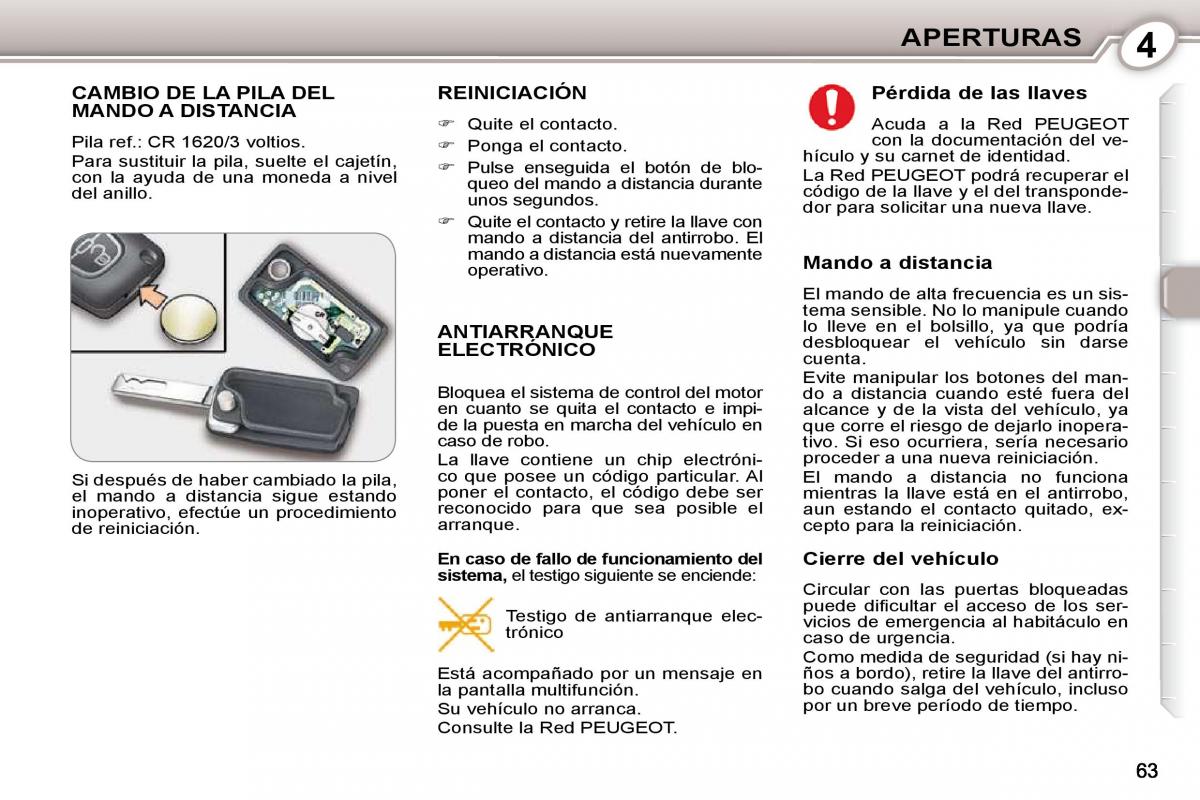 manual  Peugeot 407 manual del propietario / page 65