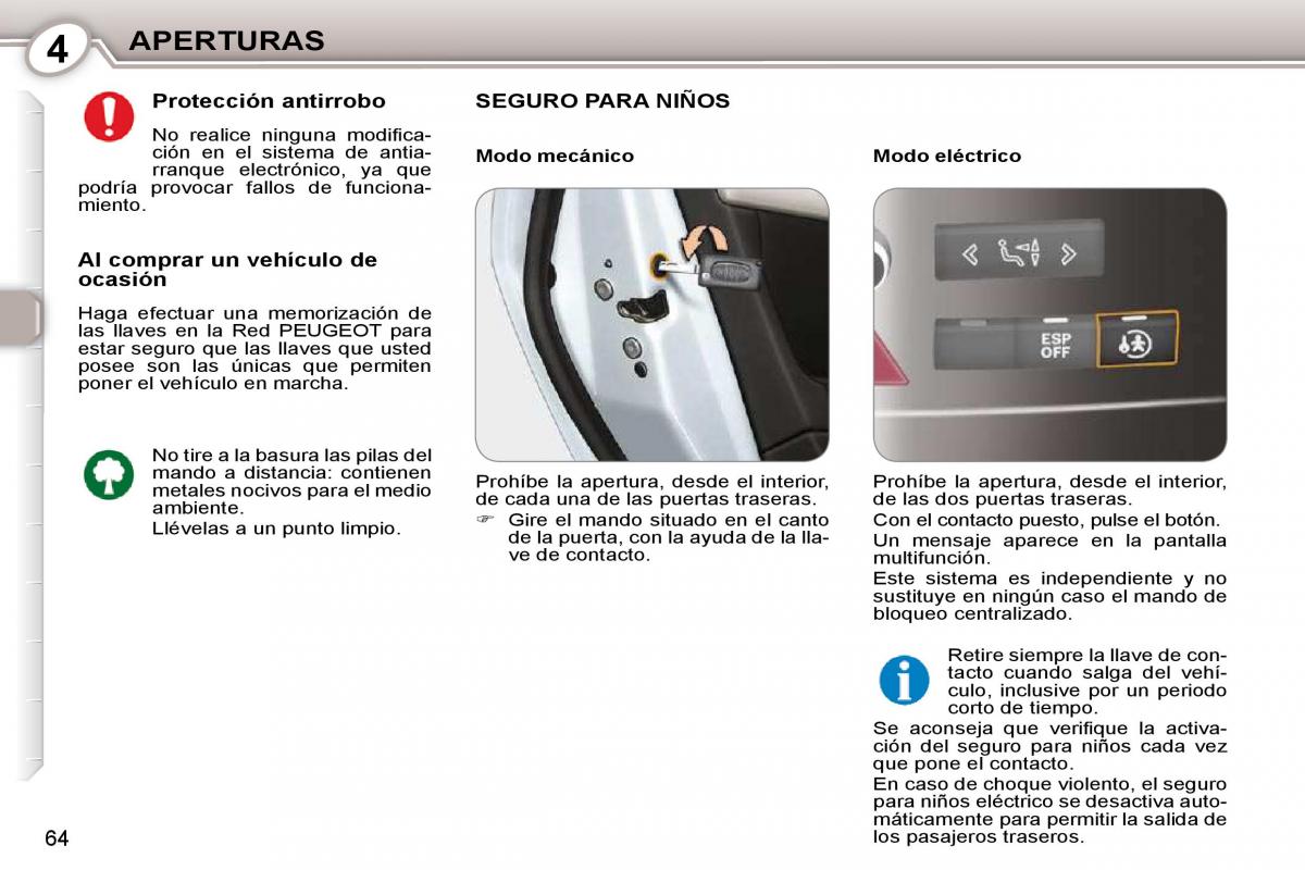 manual  Peugeot 407 manual del propietario / page 66