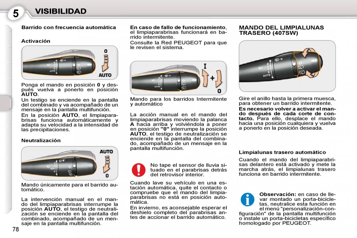 manual  Peugeot 407 manual del propietario / page 88