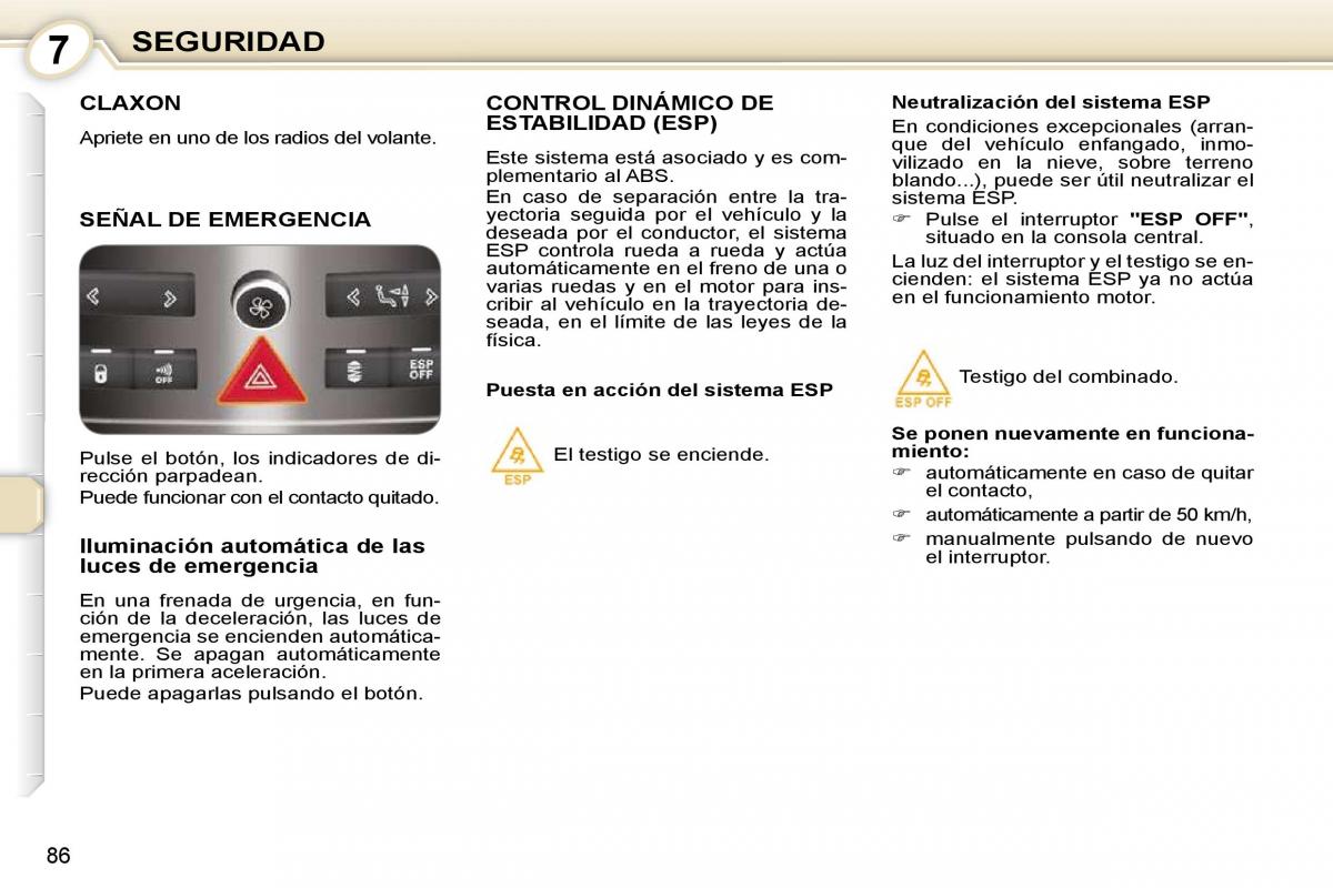 manual  Peugeot 407 manual del propietario / page 99