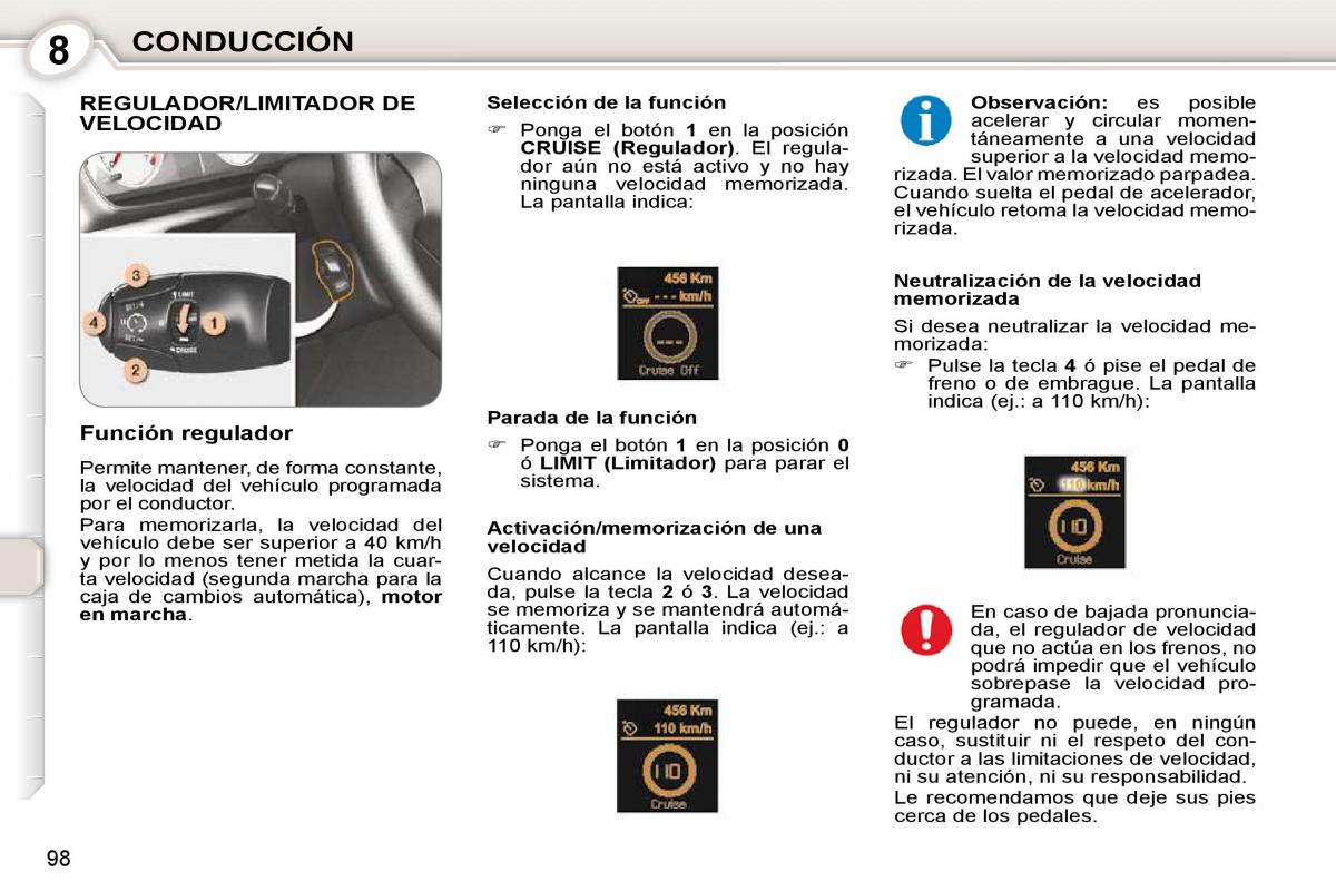 manual  Peugeot 407 manual del propietario / page 114