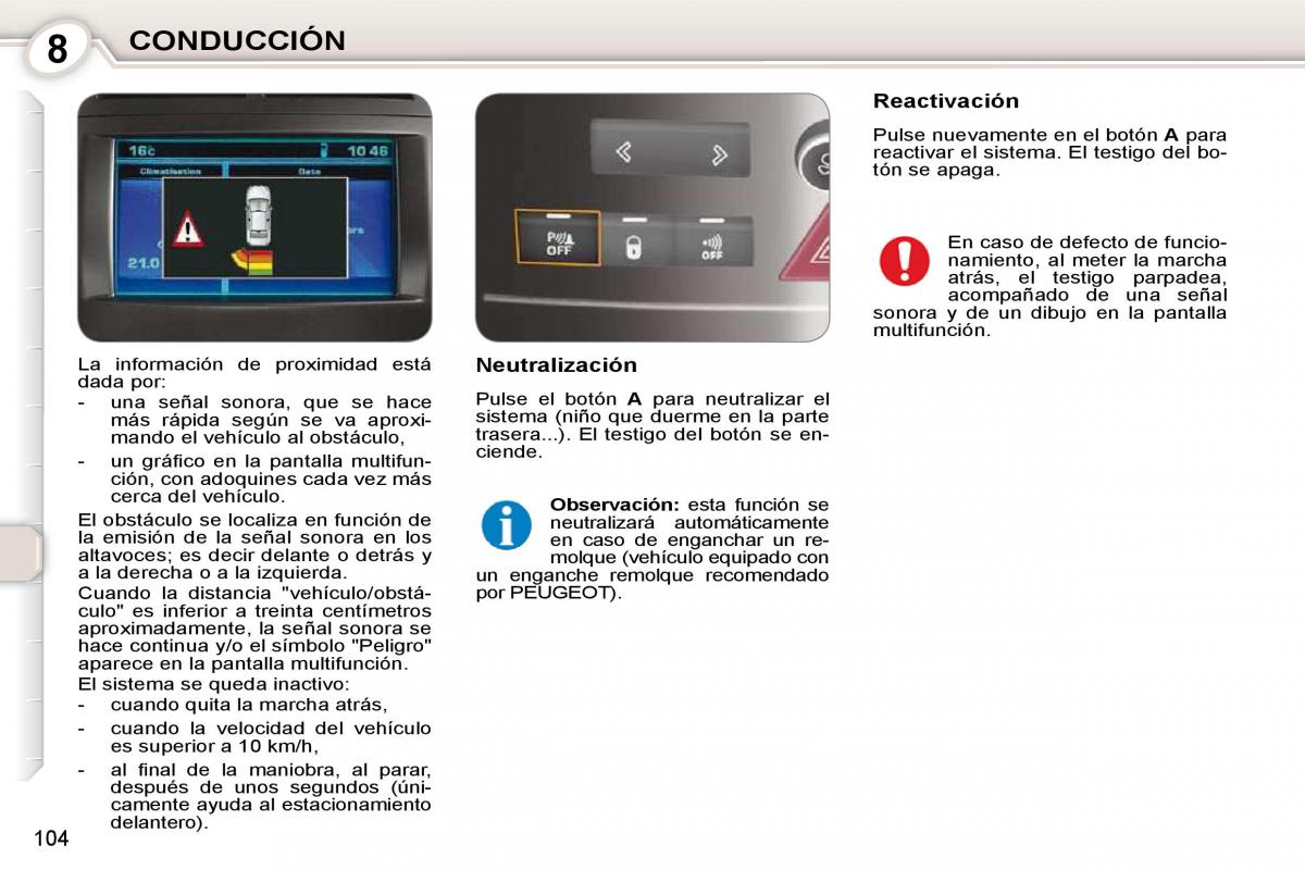 manual  Peugeot 407 manual del propietario / page 120