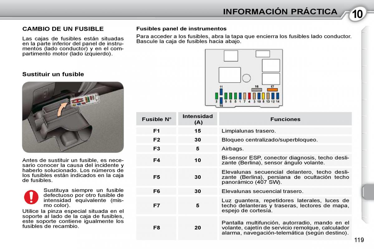 manual  Peugeot 407 manual del propietario / page 136