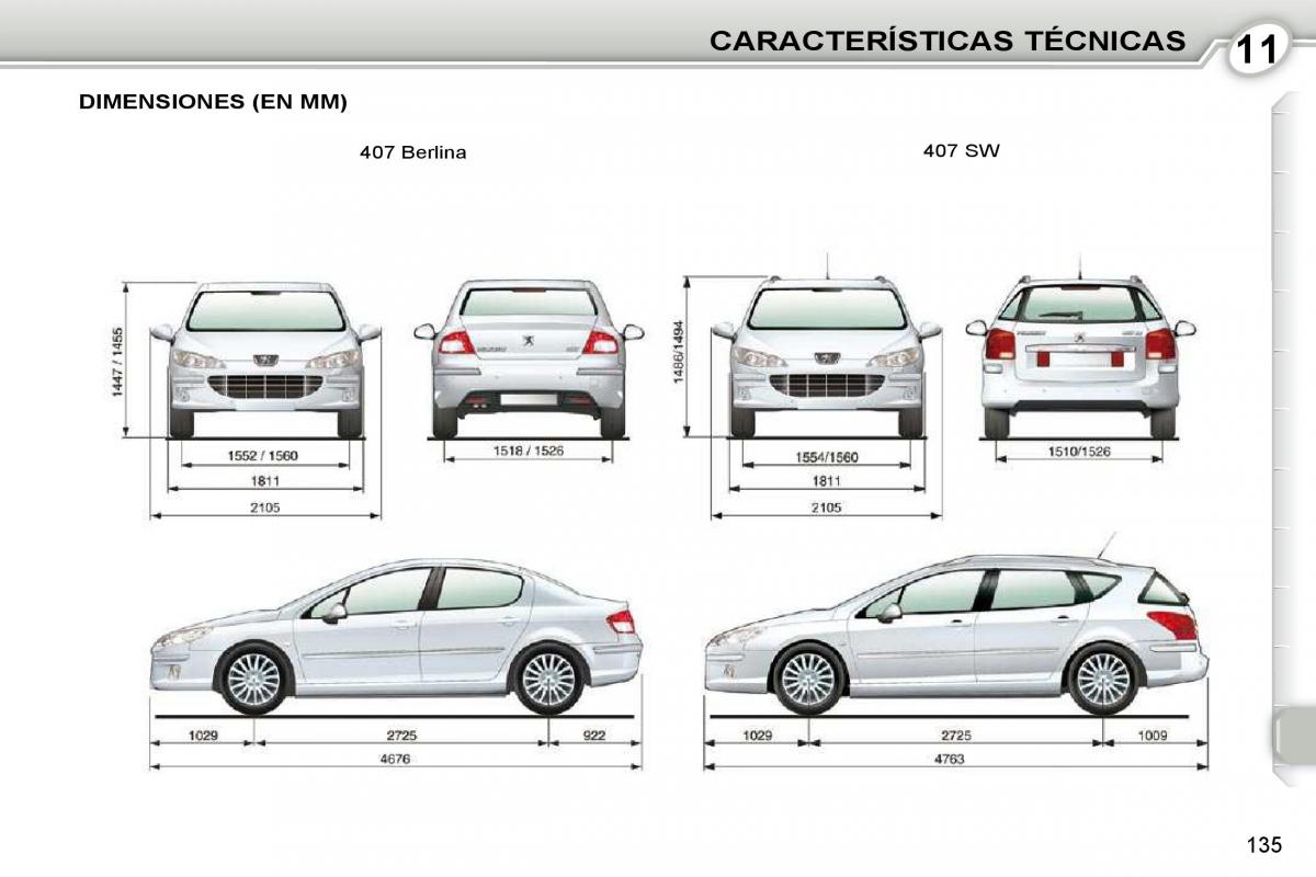 manual  Peugeot 407 manual del propietario / page 155