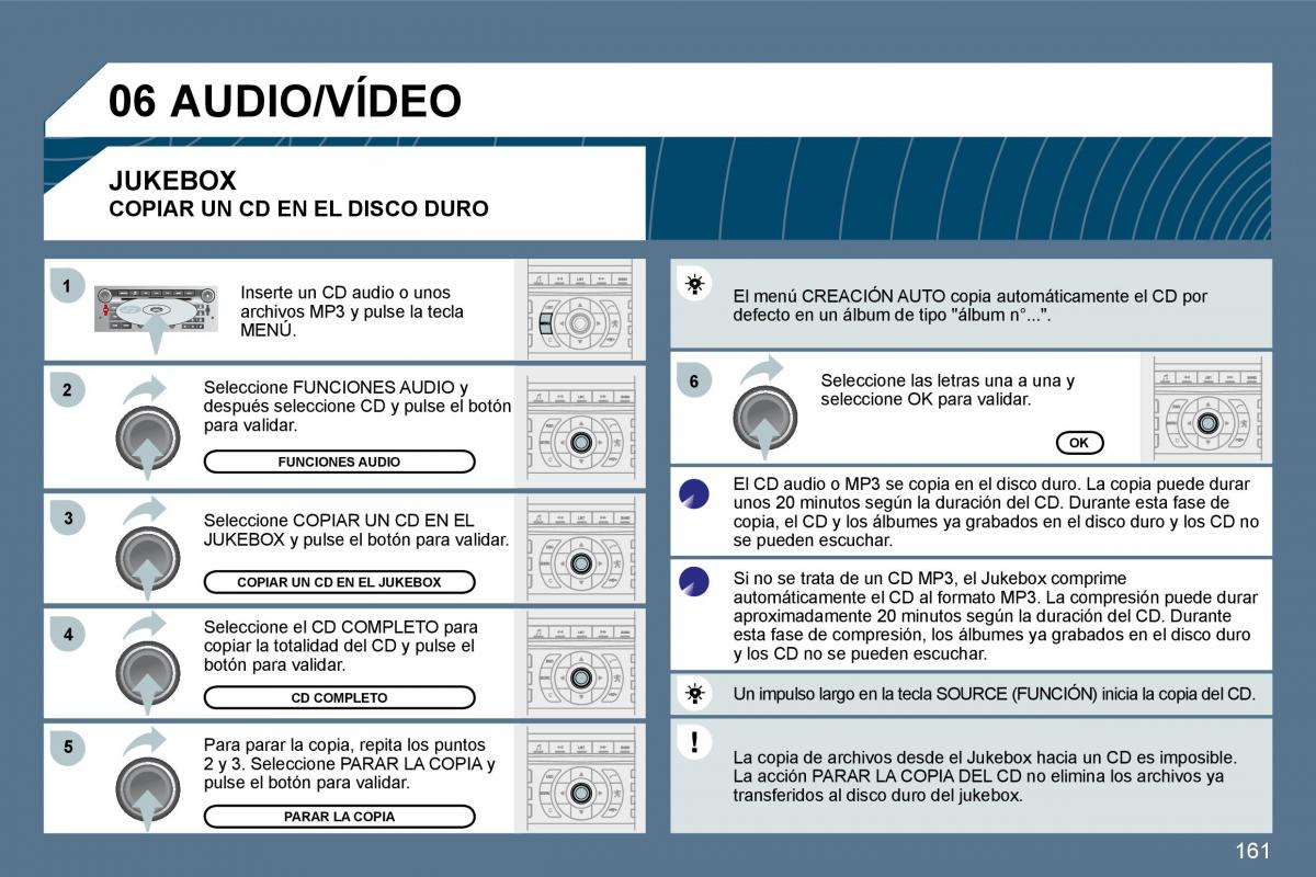 manual  Peugeot 407 manual del propietario / page 180