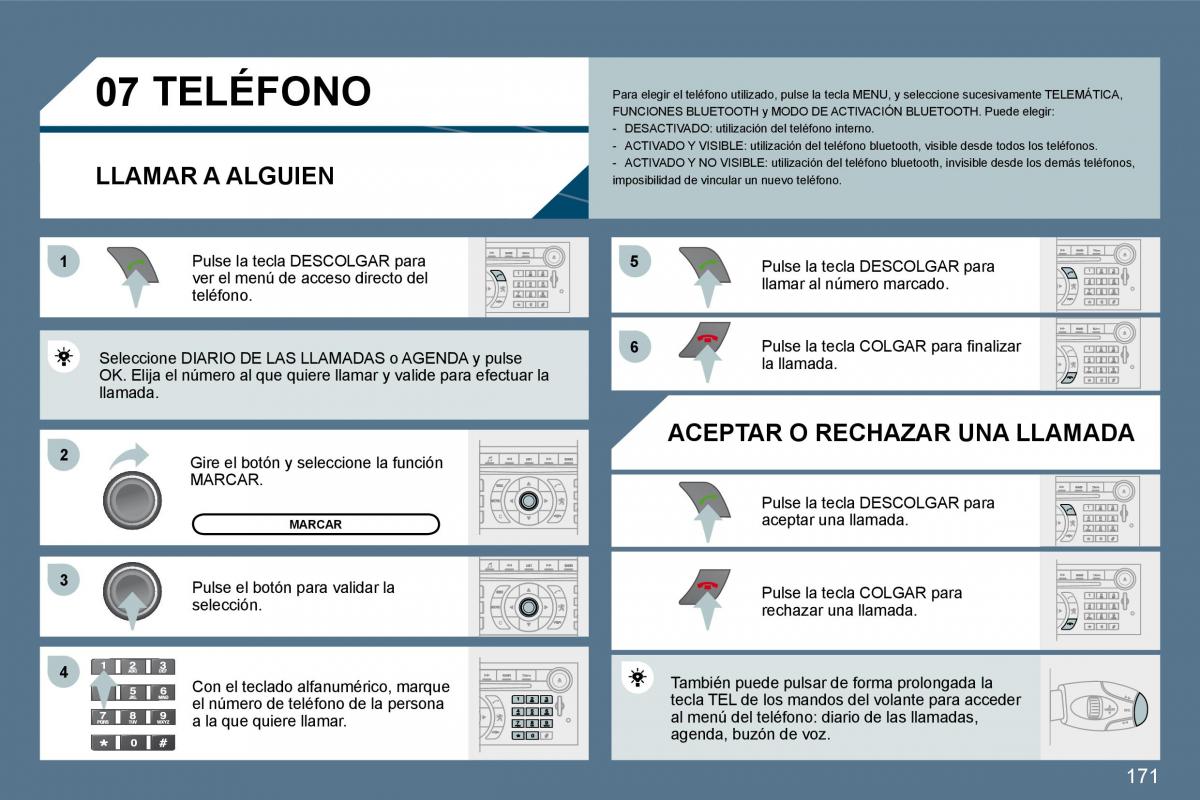 Peugeot 407 manual del propietario / page 190