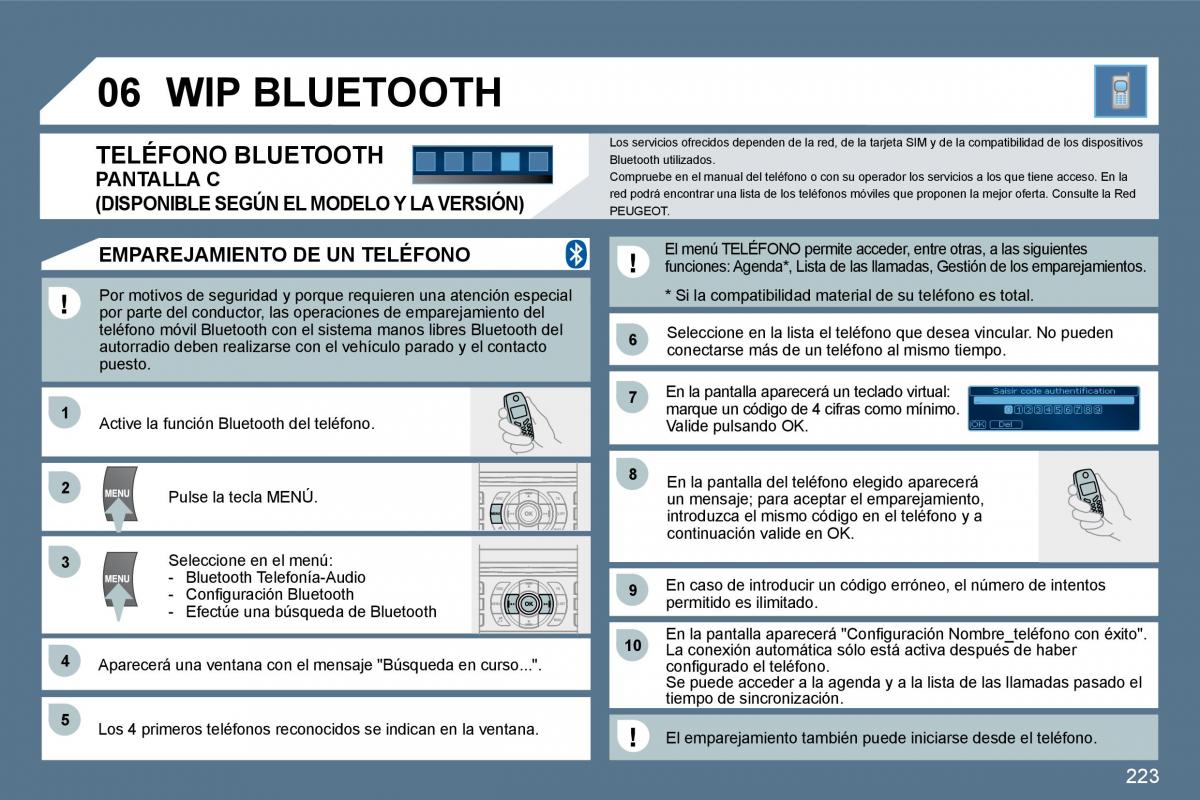 Peugeot 407 manual del propietario / page 242