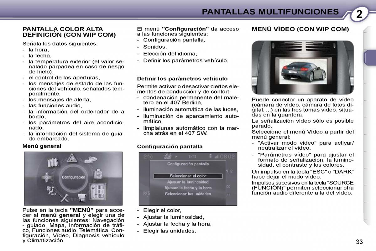 manual  Peugeot 407 manual del propietario / page 33