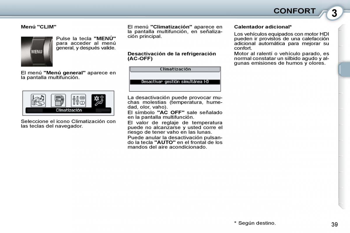 manual  Peugeot 407 manual del propietario / page 39