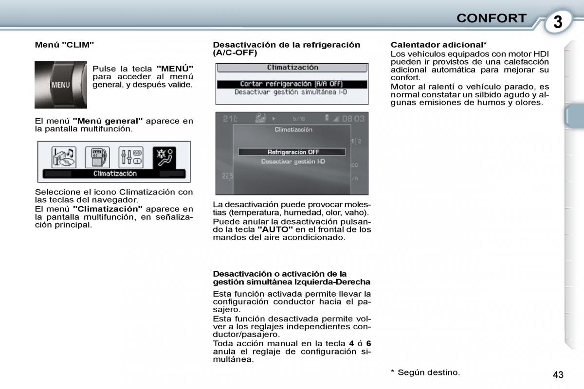 manual  Peugeot 407 manual del propietario / page 43