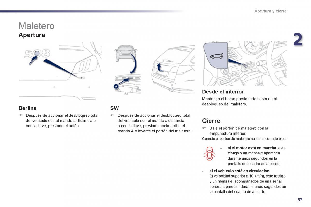 manual  Peugeot 508 manual del propietario / page 59