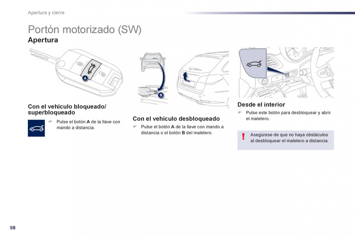 Peugeot 508 manual del propietario / page 60