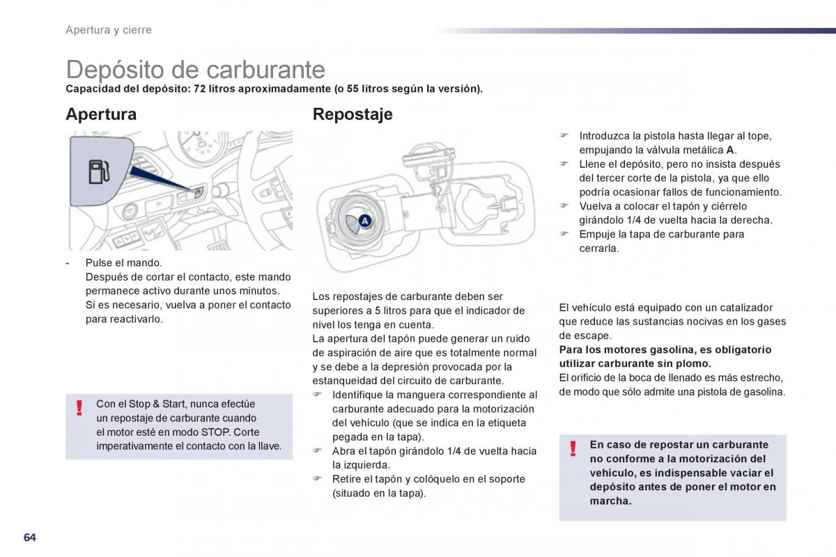 manual  Peugeot 508 manual del propietario / page 66