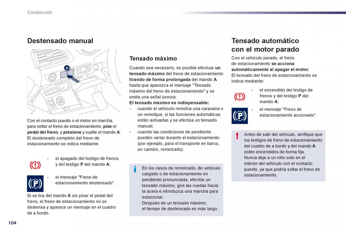 manual  Peugeot 508 manual del propietario / page 106