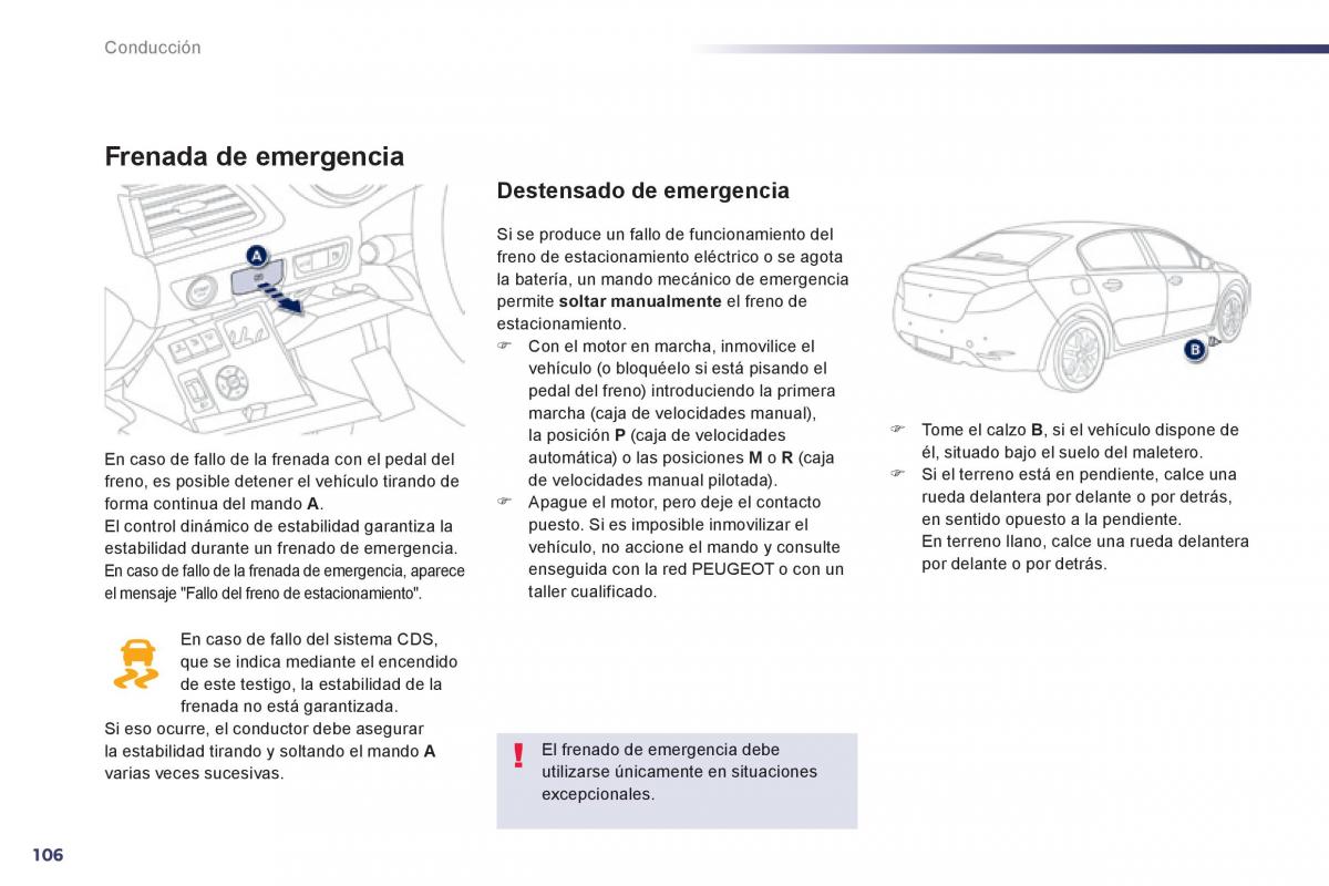 manual  Peugeot 508 manual del propietario / page 108