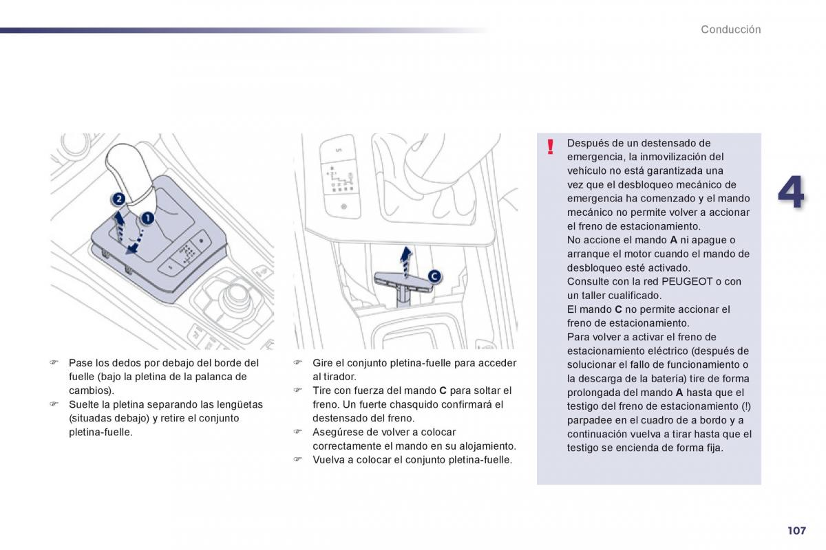 manual  Peugeot 508 manual del propietario / page 109