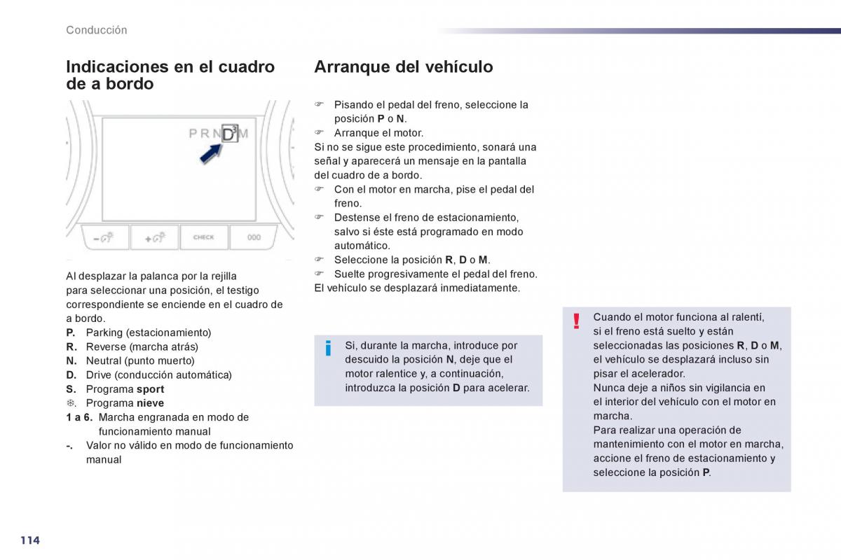 manual  Peugeot 508 manual del propietario / page 116